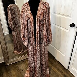 Adrienne Leopard Print Long Robe
